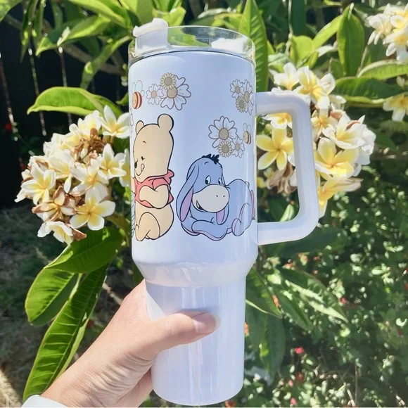 Disney Winnie the Pooh 40 oz Tumbler double wall stainless travel office tumbler - Picture 2 of 7